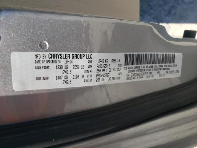 2C4RC1BG2FR601312 - 2015 CHRYSLER TOWN & COU SILVER photo 10