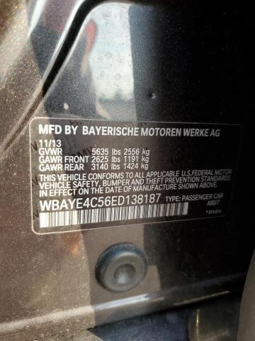 WBAYE4C56ED138187 - 2014 BMW 740 LI CHARCOAL photo 10