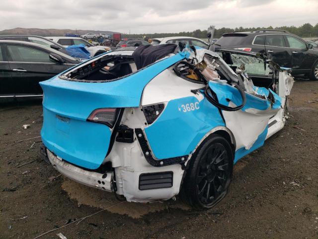 5YJYGAEE7MF180142 - 2021 TESLA MODEL Y أزرق صورة 4