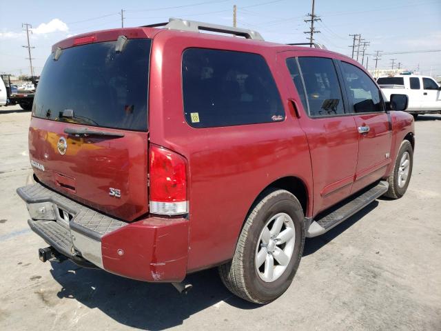 5N1AA08A16N711583 - 2006 NISSAN ARMADA SE RED photo 4