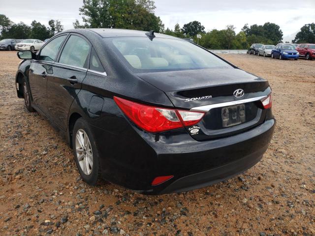 5NPEB4AC3EH855382 - 2014 HYUNDAI SONATA GLS BLACK photo 3