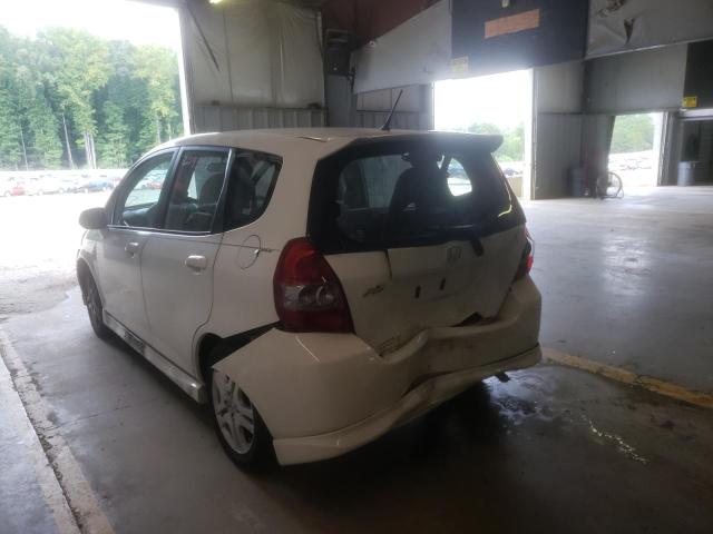 JHMGD38617S013625 - 2007 HONDA FIT S WHITE photo 3