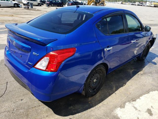 3N1CN7AP7FL911802 - 2015 NISSAN VERSA S BLUE photo 4