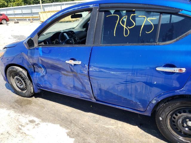 3N1CN7AP7FL911802 - 2015 NISSAN VERSA S BLUE photo 9