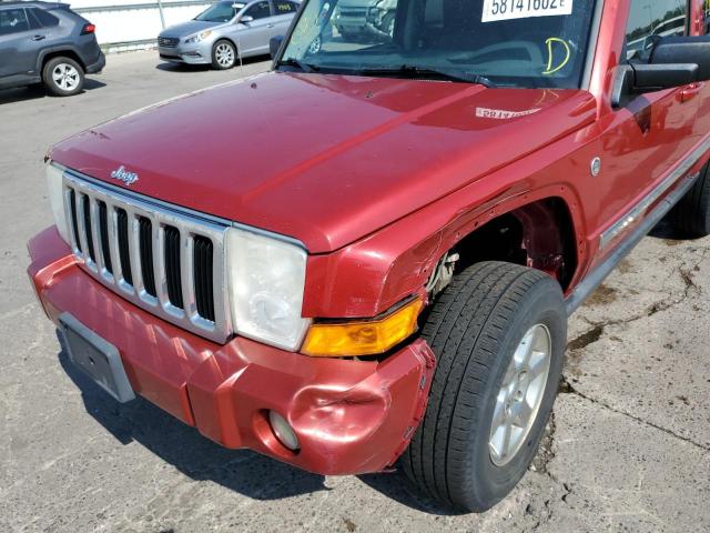 1J8HG58276C316982 - 2006 JEEP COMMANDER ბურგუნდია ფოტო 9
