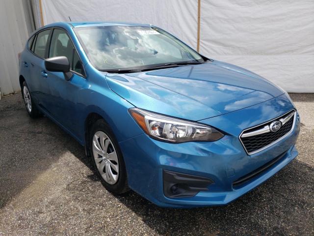 4S3GTAA62J3734959 - 2018 SUBARU IMPREZA BLUE photo 1