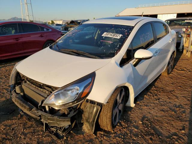 KNADN4A30D6141590 - 2013 KIA RIO EX WHITE photo 2