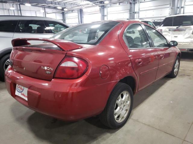 1B3ES56C95D185987 - 2005 DODGE NEON SXT RED photo 4