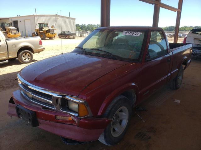 1GCCS1444TK232975 - 1996 CHEVROLET S TRUCK S1 MAROON photo 2