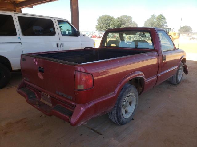 1GCCS1444TK232975 - 1996 CHEVROLET S TRUCK S1 MAROON photo 4