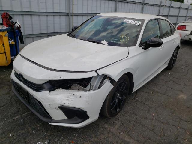 2HGFE2F5XNH514615 - 2022 HONDA CIVIC SPOR WHITE photo 2