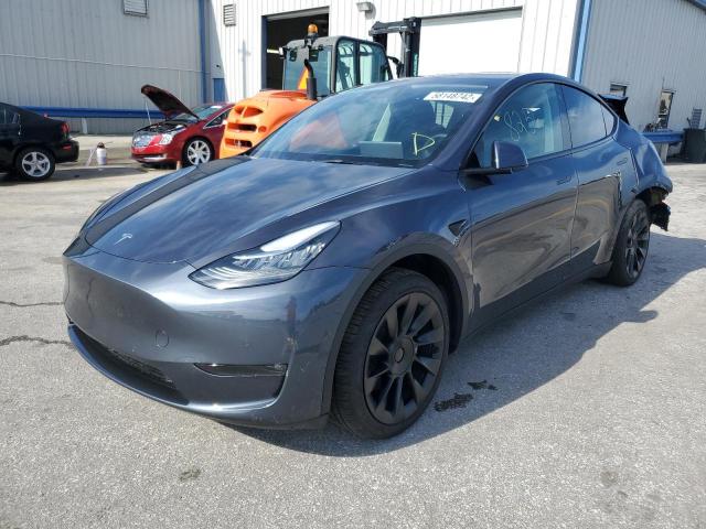 7SAYGDEE7NF320910 - 2022 TESLA MODEL Y Серый фото 2