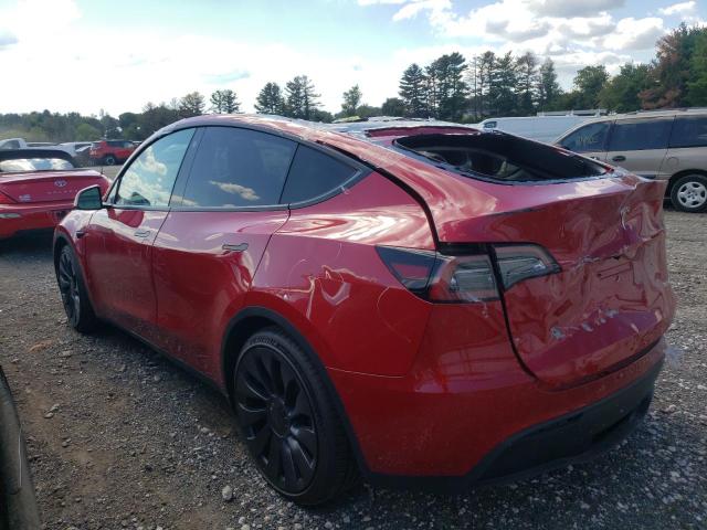 7SAYGDEF2NF467371 - 2022 TESLA MODEL Y أحمر صورة 3