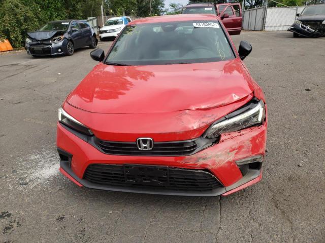 2HGFE2F50NH573320 - 2022 HONDA CIVIC SPOR RED photo 9