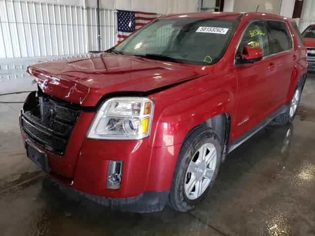 2GKFLVEK3E6354025 - 2014 GMC TERRAIN SL MAROON photo 2