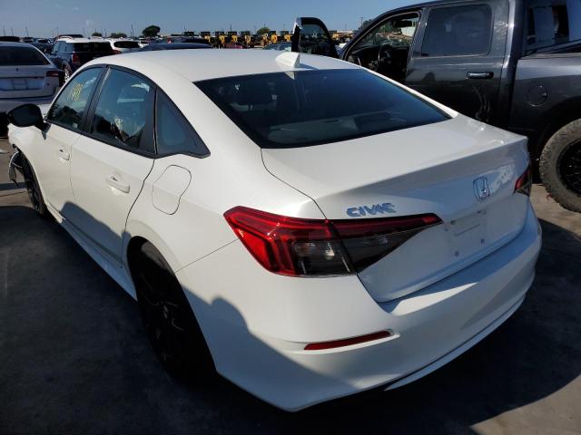 2HGFE2F50NH539314 - 2022 HONDA CIVIC SPOR WHITE photo 3