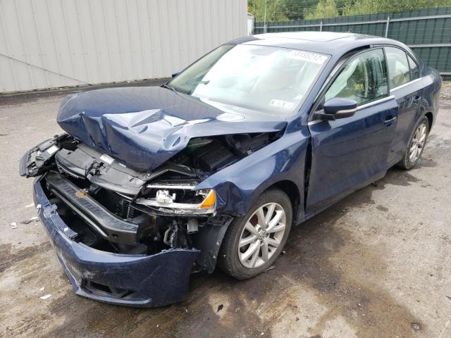 3VWD17AJXEM399676 - 2014 VOLKSWAGEN JETTA SE BLUE photo 2