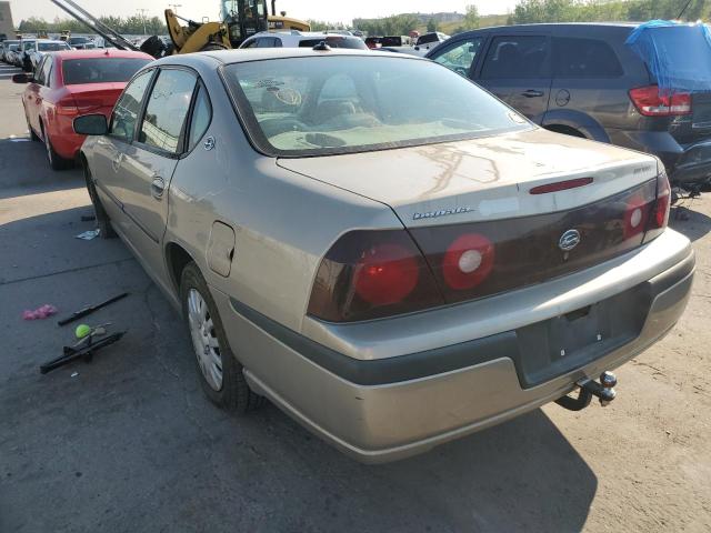 2G1WF52E039432847 - 2003 CHEVROLET IMPALA 4D TAN photo 3