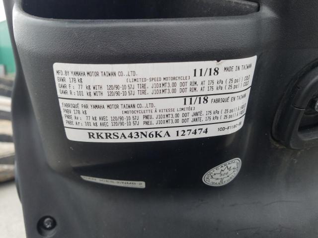 RKRSA43N6KA127474 - 2019 YAMAHA YW50 F BLACK photo 9