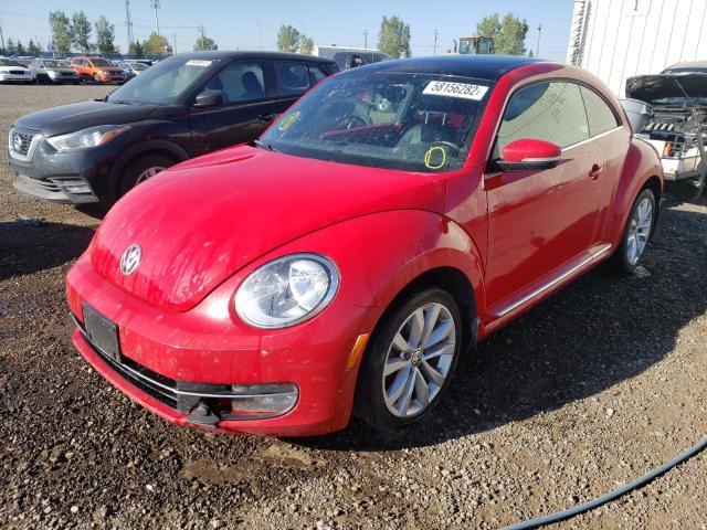 3VWJA7AT0FM635161 - 2015 VOLKSWAGEN BEETLE TDI RED photo 2