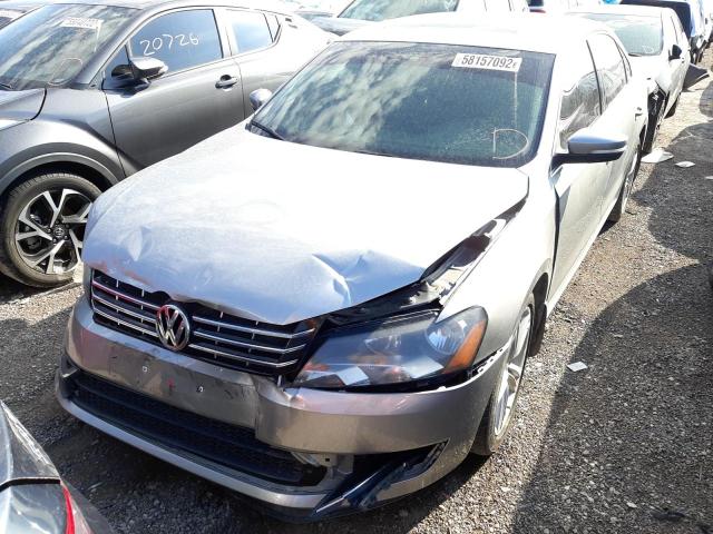 1VWBN7A31EC022328 - 2014 VOLKSWAGEN PASSAT SE SILVER photo 2