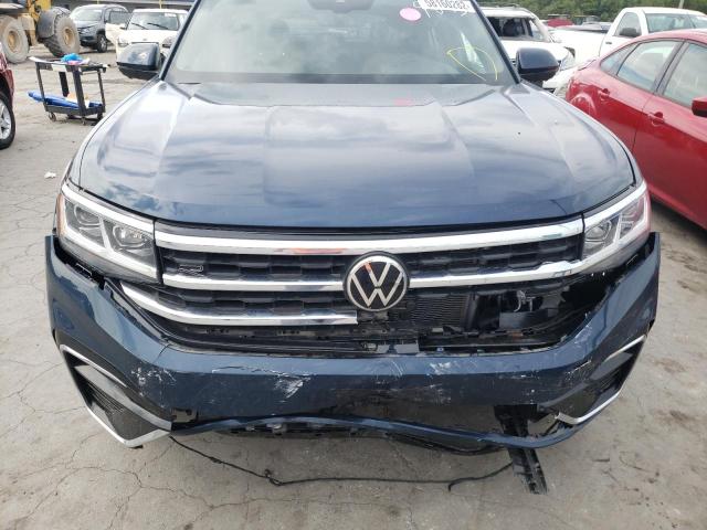 1V2FE2CA1NC209893 - 2022 VOLKSWAGEN ATLAS CROS BLUE photo 9