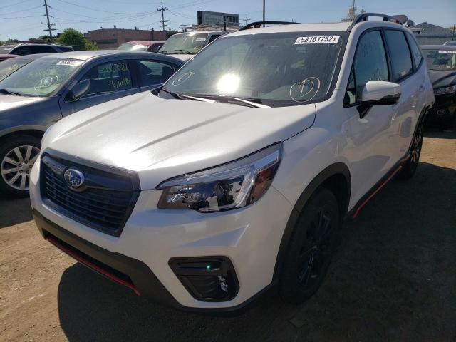 JF2SKARC5MH469504 - 2021 SUBARU FORESTER S WHITE photo 2