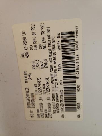 1D7KS28C76J135921 - 2006 DODGE RAM 2500 S WHITE photo 10