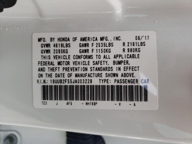 19UUB2F55JA003239 - 2018 ACURA TLX TECH  photo 10