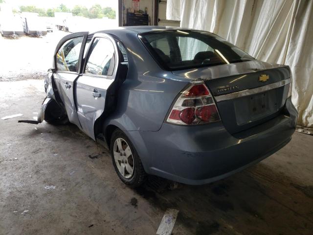 KL1TD56657B068133 - 2007 CHEVROLET AVEO BASE BLUE photo 3