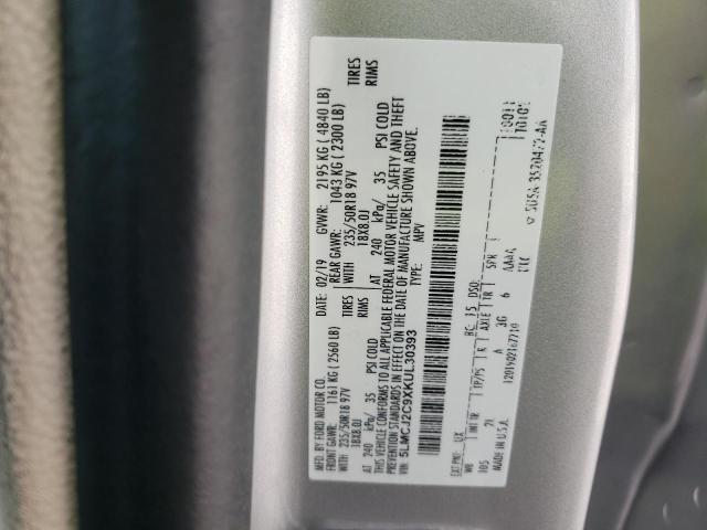 5LMCJ2C9XKUL30393 - 2019 LINCOLN MKC SELECT  照片 10