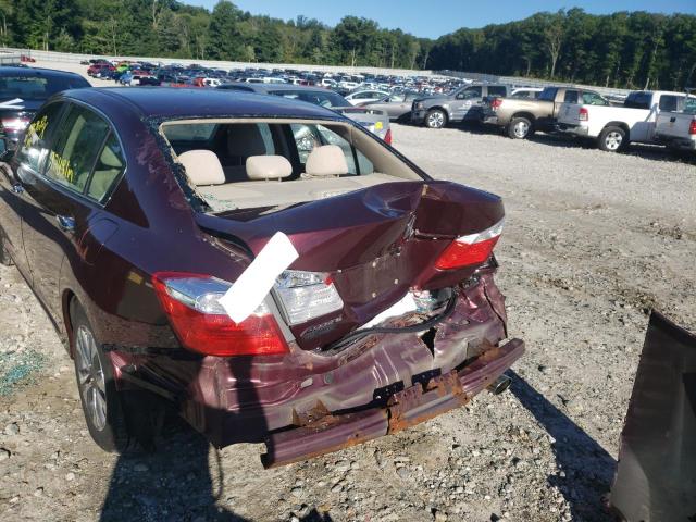 1HGCR2F36DA194714 - 2013 HONDA ACCORD LX MAROON photo 9