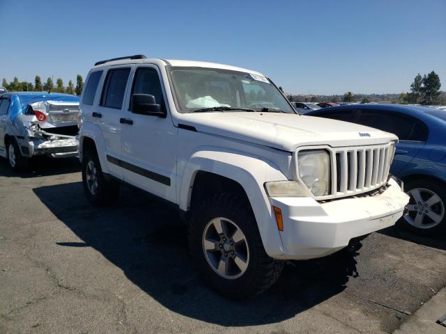 1J8GN28K38W180593 - 2008 JEEP LIBERTY SP WHITE photo 1