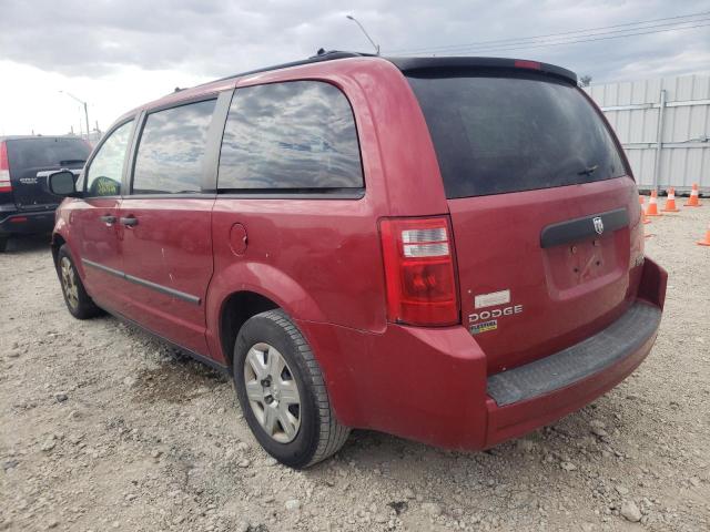 2D8HN44E39R555417 - 2009 DODGE GRAND CARA RED photo 3