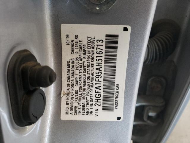 2HGFA1F95AH516713 - 2010 HONDA CIVIC EXL 银色 照片 10