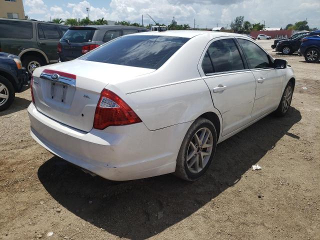 3FAHP0JA3AR269185 - 2010 FORD FUSION SEL WHITE photo 4