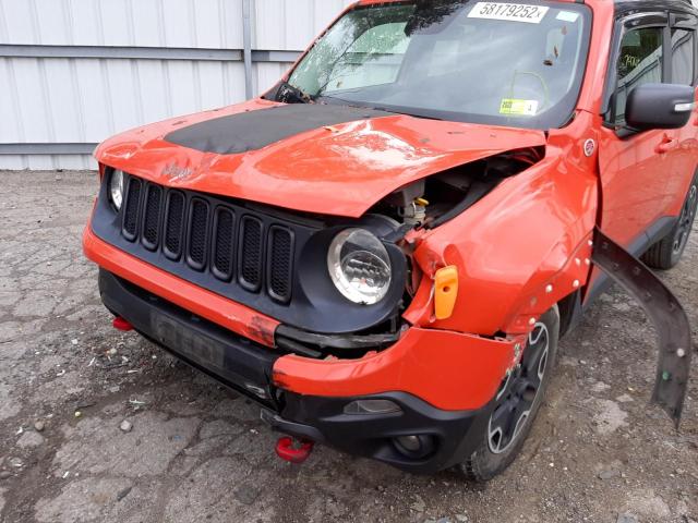 ZACCJBCT0FPC43984 - 2015 JEEP RENEGADE T ORANGE photo 9