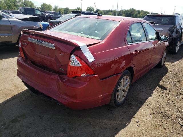 3FAHP0JG1AR206347 - 2010 FORD FUSION SEL RED photo 4