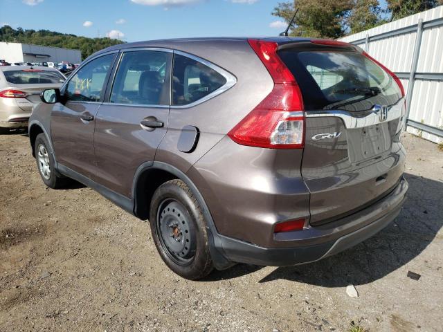 5J6RM4H37FL013847 - 2015 HONDA CR-V LX GRAY photo 3