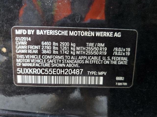5UXKR0C55E0H20487 - 2014 BMW X5 XDRIVE3 BLACK photo 10