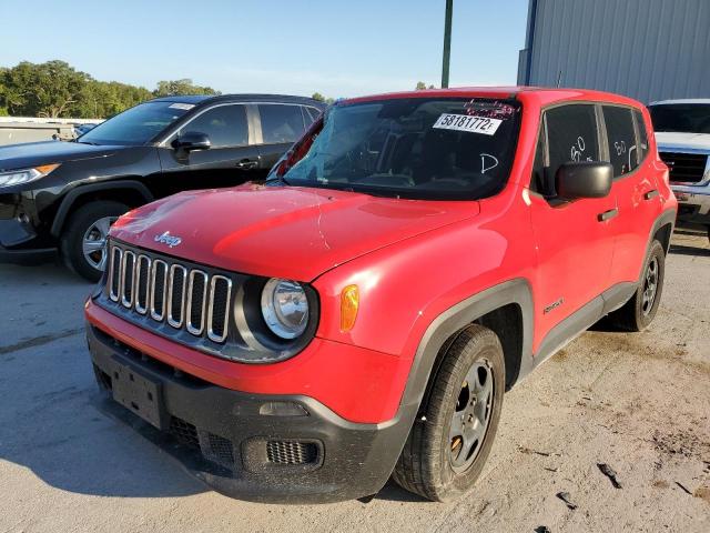 ZACCJAAB3HPF97277 - 2017 JEEP RENEGADE S Qırmızı foto 2