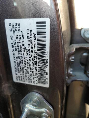 5J8TB4H33DL023081 - 2013 ACURA RDX GRAY photo 10