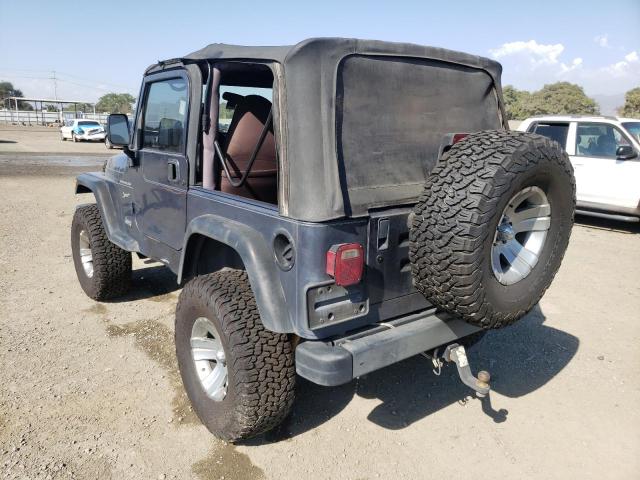 1J4FA49S52P740750 - 2002 JEEP WRANGLER / BLUE photo 3