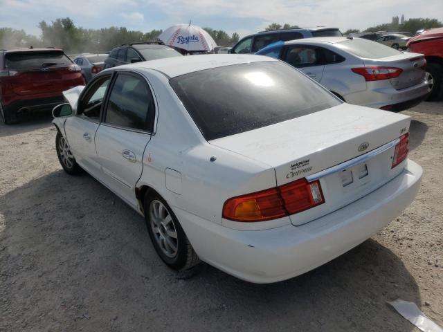 KNAGD128225113706 - 2002 KIA OPTIMA MAG WHITE photo 3