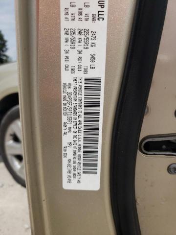 3D4PG5FV5AT115971 - 2010 DODGE JOURNEY GOLD photo 10