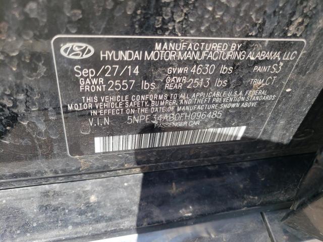 5NPE34AB0FH096485 - 2015 HYUNDAI SONATA SPO BLACK photo 10