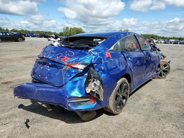 2HGFC2F89LH520192 - 2020 HONDA CIVIC SPOR BLUE photo 4