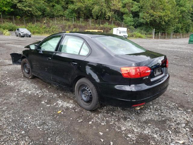 3VW2K7AJ6EM311209 - 2014 VOLKSWAGEN JETTA BASE أسود صورة 3
