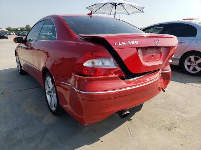 WDBTJ56H78F244868 - 2008 MERCEDES-BENZ CLK 350 RED photo 3