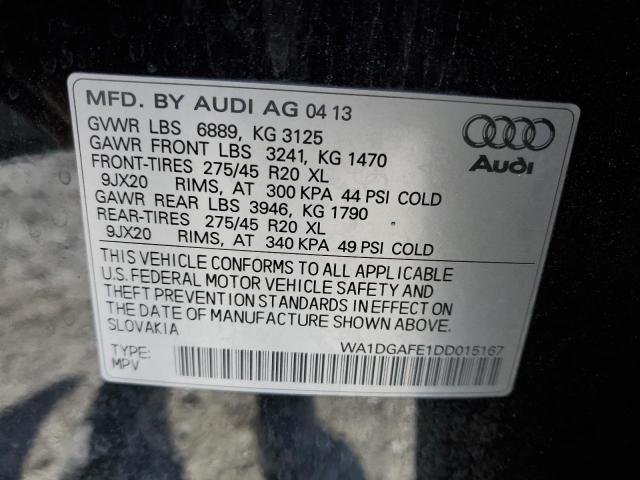 WA1DGAFE1DD015167 - 2013 AUDI Q7 PRESTIG BLACK photo 10